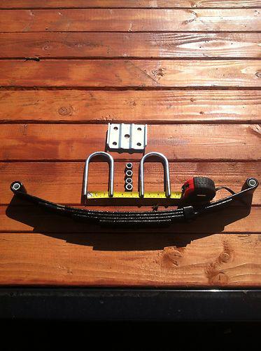 New trailer leaf spring -4 leaf double eye 1750lbs for 3500 lbs axle w/ u-bolts