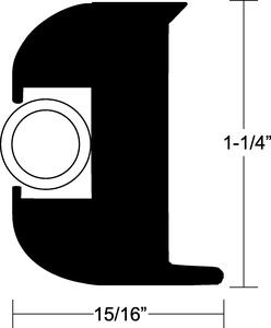 Taco v113447wwk502 flex.vinyl rubrail kit 50'wh