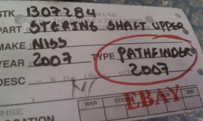 2007 NISSAN PATHFINDER OEM UPPER STEERING SHAFT, US $79.95, image 4