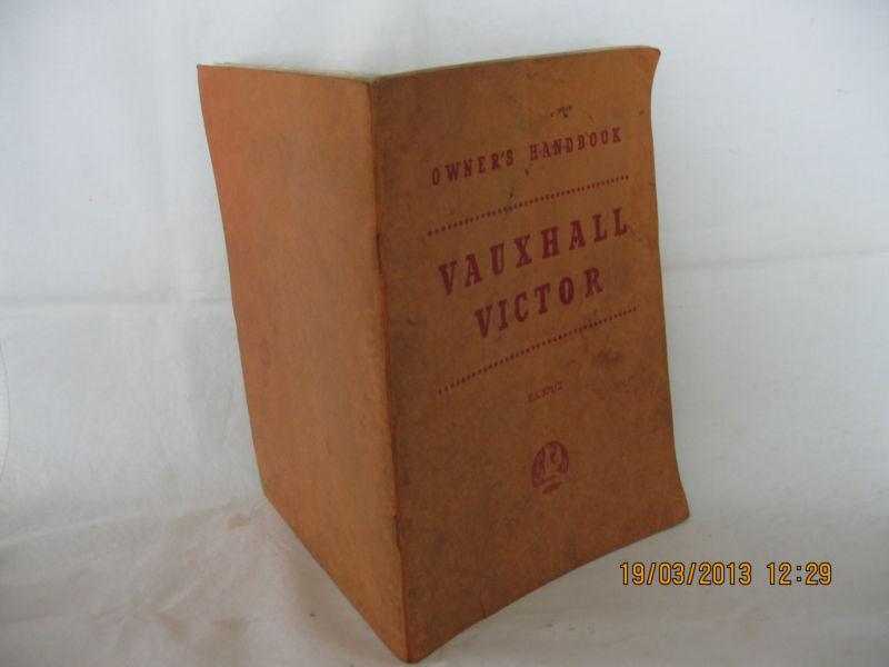 1957-58 Vauxhall Victor factory original owner's handbook,good cond., US $4.95, image 2