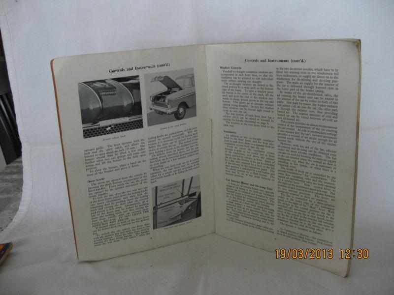 1957-58 Vauxhall Victor factory original owner's handbook,good cond., US $4.95, image 4