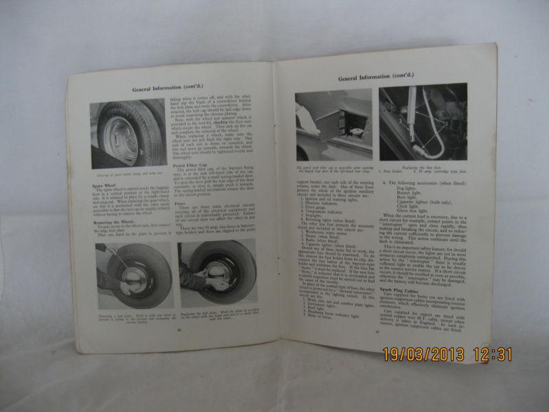 1957-58 Vauxhall Victor factory original owner's handbook,good cond., US $4.95, image 10