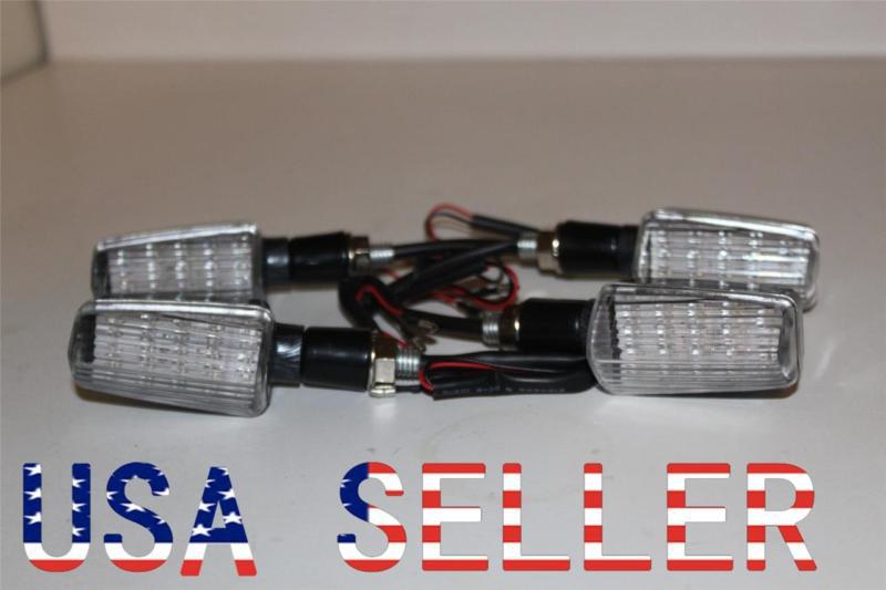 Universal 4pcs motorcycle 14smd led turn signals indicators amber