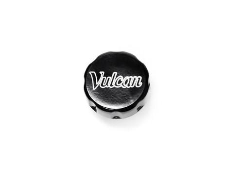 Kawasaki vulcan black billet fluid reservoir cap logo engraved - vulcan 500 750