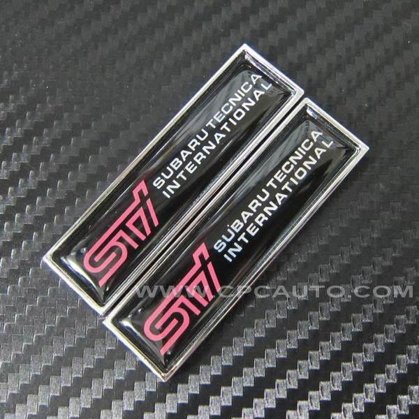 Car emblem sticker badge metal sti(small) for subaru international pink 2pcs set