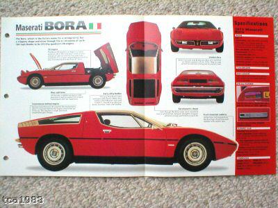 1972 / 1973 / 1974 maserati bora imp brochure
