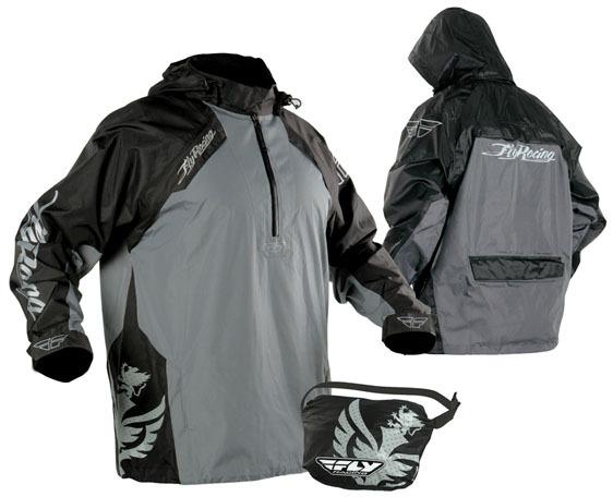 Fly racing stow-away jacket grey black s/small