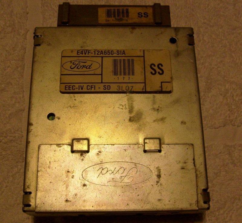 1984 lincoln mark ecm, e4vf12a650sia ford mercury  eec-iv cfi cd engine computer