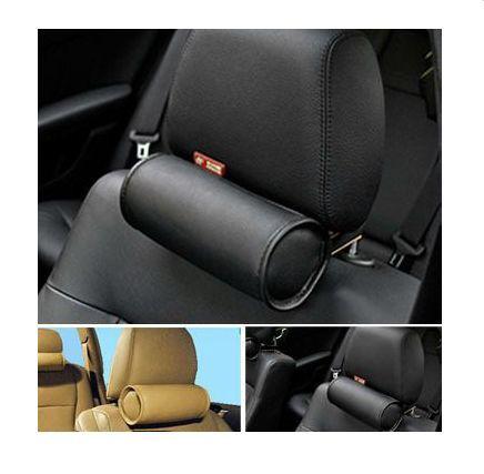 Elegant pu leather neck head rest cushion pillow auto car seat 1 pair wholesale