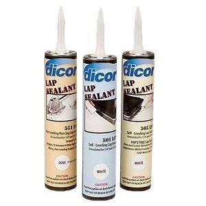 Dicor 501lsw-1 10.3 ounce tube of white lap sealant rv parts