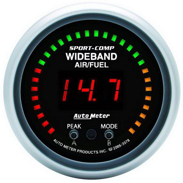 Auto meter 3378 sport comp 2 1/16" electric air/fuel ratio wideband 