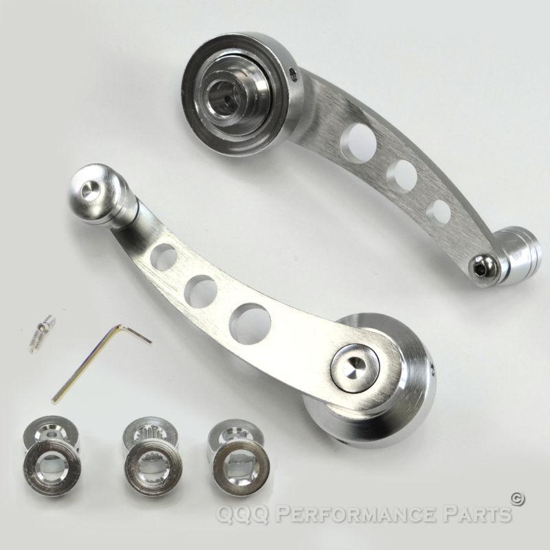 Buy Aluminum Window Crank Winder Door Hendele Kit left right Silver in