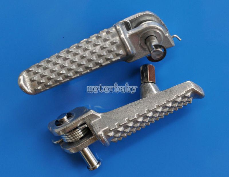 Front foot peg for cbr 250 mc19 mc22 nsr 250 mc21 mc28 color silver 1 pair