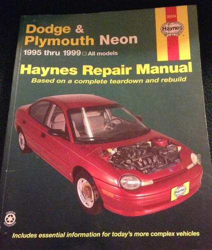Repair manual - haynes #30034 - dodge & plymouth neon - 1995-1999 auto repair 