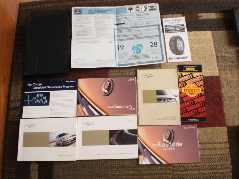 2005 saab 9-5 car complete owners manual books guide window label case