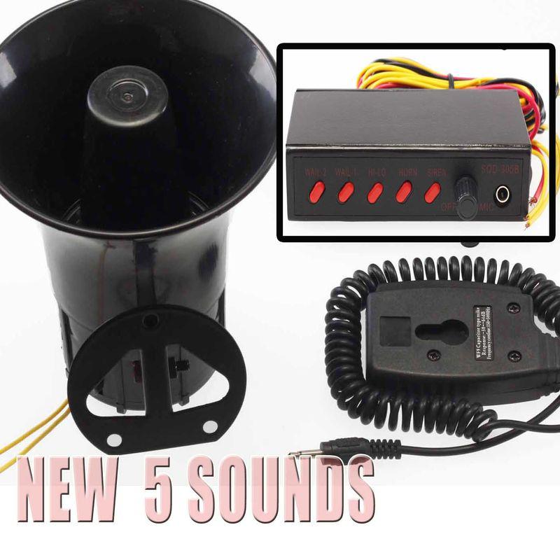 New 5 good sounds loud horn/siren car van truck mic pa system tone max 12v 