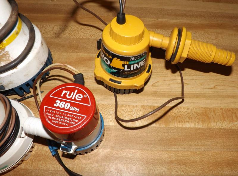 SEACHOICE RULE ATTWOOD MAYFAIR PRO LINE 1500 750 360 GPH BOAT BILGE PUMP LOT, US $100.00, image 2
