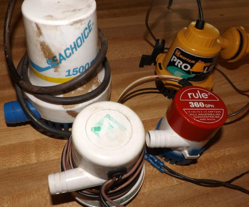 SEACHOICE RULE ATTWOOD MAYFAIR PRO LINE 1500 750 360 GPH BOAT BILGE PUMP LOT, US $100.00, image 3