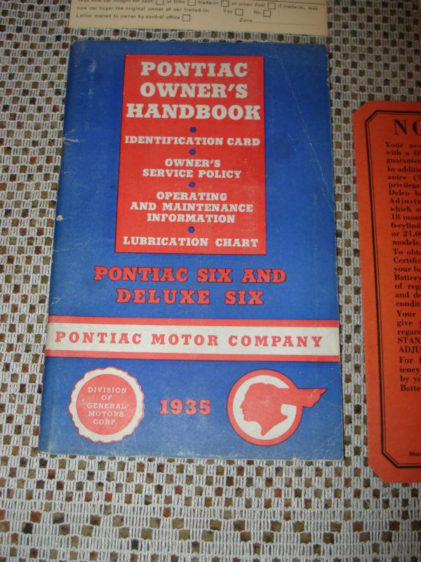 1935 PONTIAC OWNERS MANUAL SET GLOVE BOX BOOKS RARE ORIGINALS NICE OLD SET SIX, US $99.99, image 2