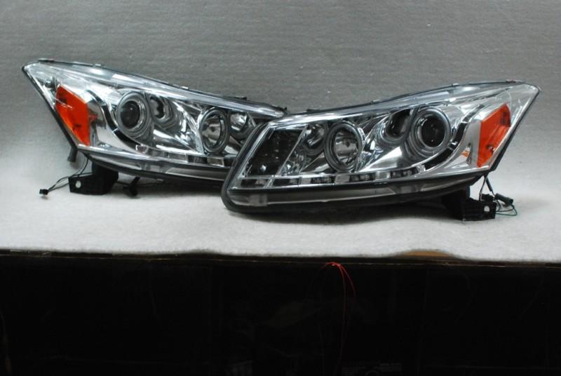 Find 0812 HONDA ACCORD 4DR PROJECTOR HEADLIGHTS w/DAYTIME LED RUNNING