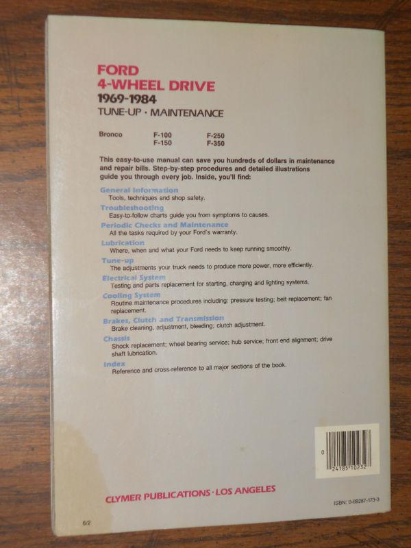 1969-1984 FORD 4WD TRUCK & BRONCO SHOP MANUAL / BOOK / ORIGINAL CLYMER BOOK!, US $22.50, image 5
