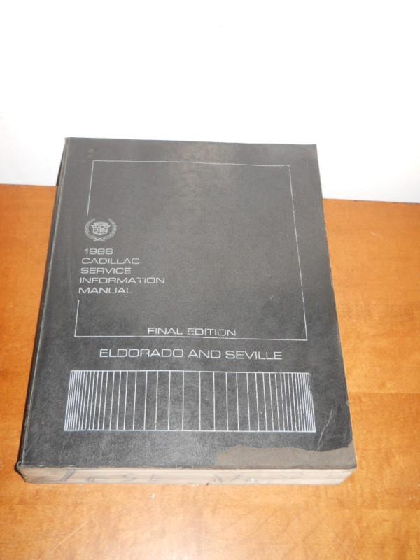1986 cadillac eldorado & seville used original h-2316 service information manual