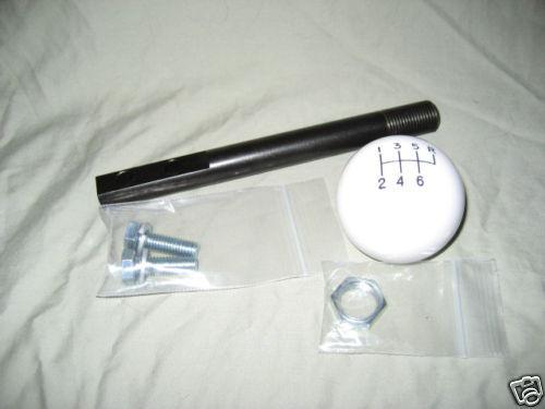 8" solid shifter stick kit w/ white hurst shift knob 1993-2002 camaro z28 t56