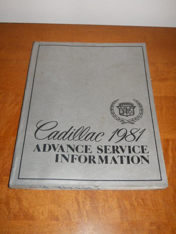 1981 cadillac used original cadillac s-1826 advance service information book