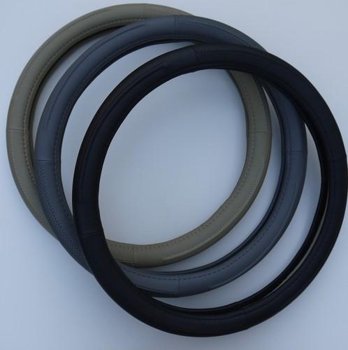 Fit Hyundai Kia Subaru Beige Leather Steering Wheel Cover Kit 57006 14