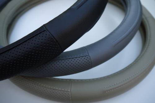 Fit Hyundai Kia Subaru Beige Leather Steering Wheel Cover Kit 57006 14