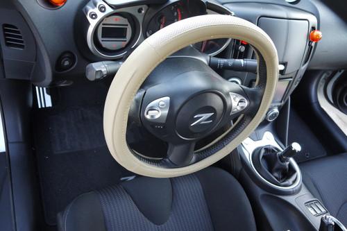 Fit Hyundai Kia Subaru Beige Leather Steering Wheel Cover Kit 57006 14