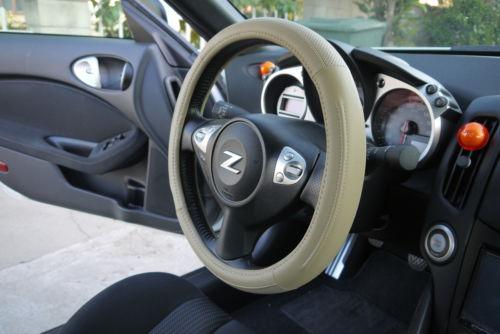 Fit Hyundai Kia Subaru Beige Leather Steering Wheel Cover Kit 57006 14
