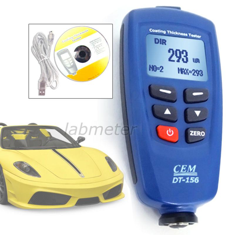 Paint coating thickness gauge meter f/nf probe tester 1250um / 49.21mils dt-156 