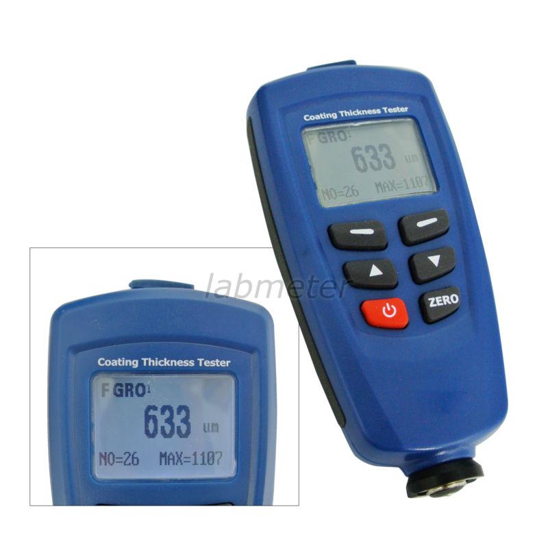 Find Paint Coating Thickness Gauge Meter F/NF Probe Tester 1250um / 49