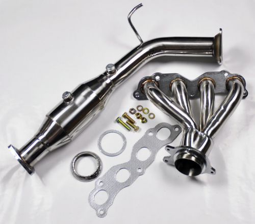 Honda civic si ep3 02-05 2.0l dohc k20 stainless header &amp; downpipe test pipe