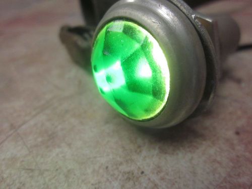 Vintage dash panel instrument gauge pilot light green glass rat rod hot rod scta