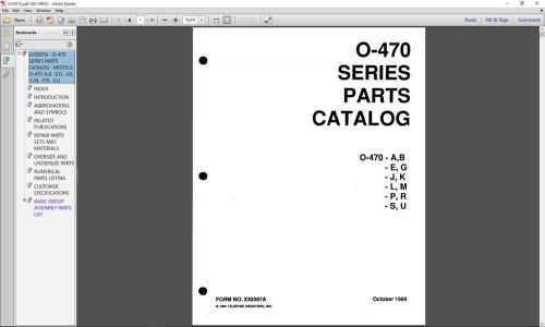 Continental o-470 io-470 overhaul service manual set io 470 o