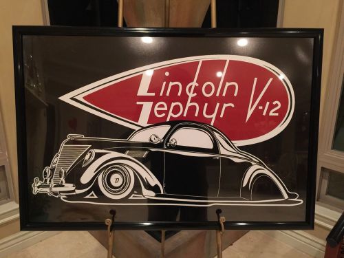 1937 lincoln zephyr custom poster 20"x30"poster only!!!