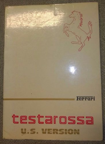 1985 1986 ferrari testarossa original u.s. owner's manual 348/85 see photos