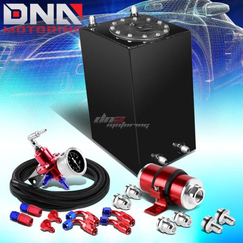 3 gallon coated fuel oil tank+line kit+pressure regulator+inline filter red