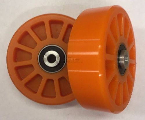 Wheeleze wheelie bar wheels (two)-4" dia x 1.25 wide x 3/8" axle bolt