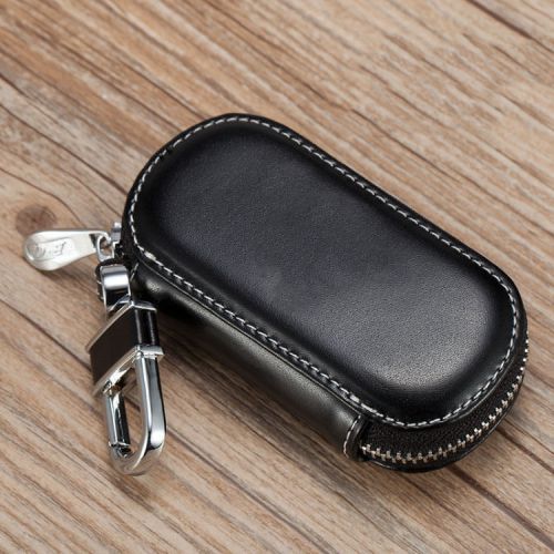 Leather black smart key case holder keychain ring case bag for lexus only