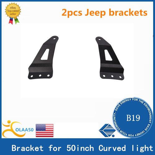50inch jeep wrangler jp led light metal upper windshield mounting brackets b19