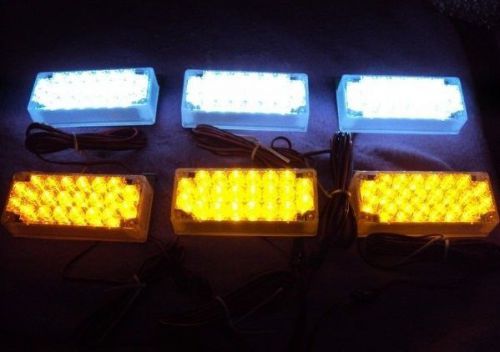 6x22 led fire tow emergency truck utility light bar amber white