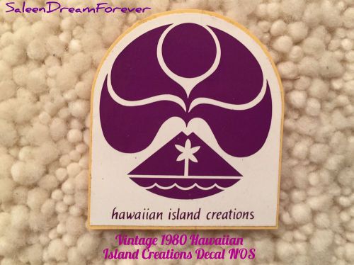 Vintage hawaiian island creations clear decal from 1980 surfing beach wear surf