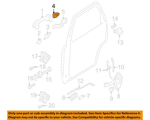 Ford oem lock hardware-rear door-bezel al8z78218b08baptm