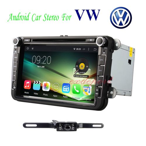 New android 4.4.4 8" car stereo dvd player gps navigation wifi e1 for volkswagen