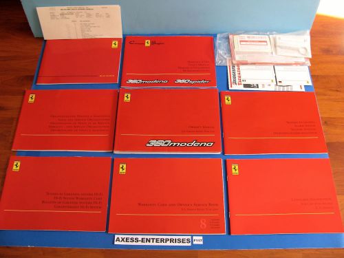 01 2001 ferrari 360 modena owners manuals technical books leather pouch set f117