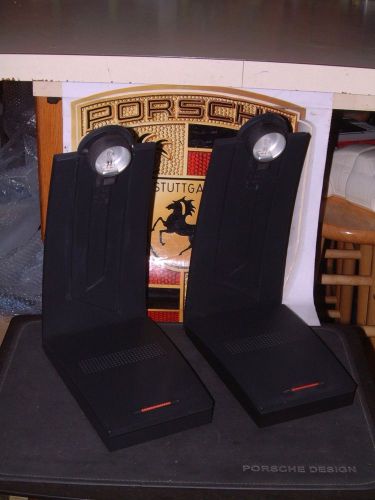 Vintage pair of porsche design desk "jazz" lamps in blk. perfectly operational!