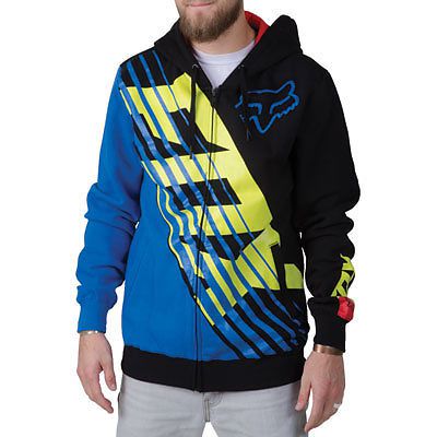 Fox racing savant mens multi zlip up hoody blue